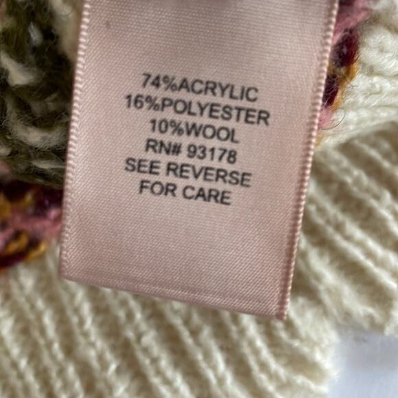 PHILOSOPHY Women's Cable Knit Wool Blend Sweater - Size Large NWT - Picture 12 of 12